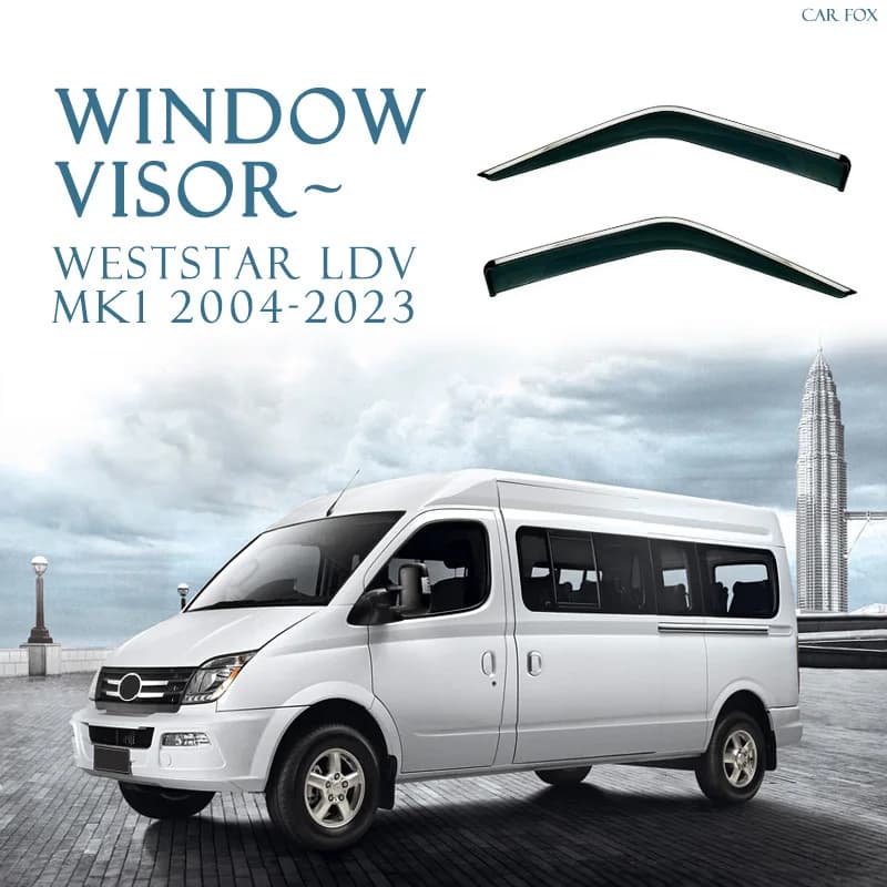 2 pezzi per Weststar LDV Maxus 2004-2023 + finestrino dell'auto tenda da sole riparo parabrezza finestrino laterale pioggia parasole accessori auto