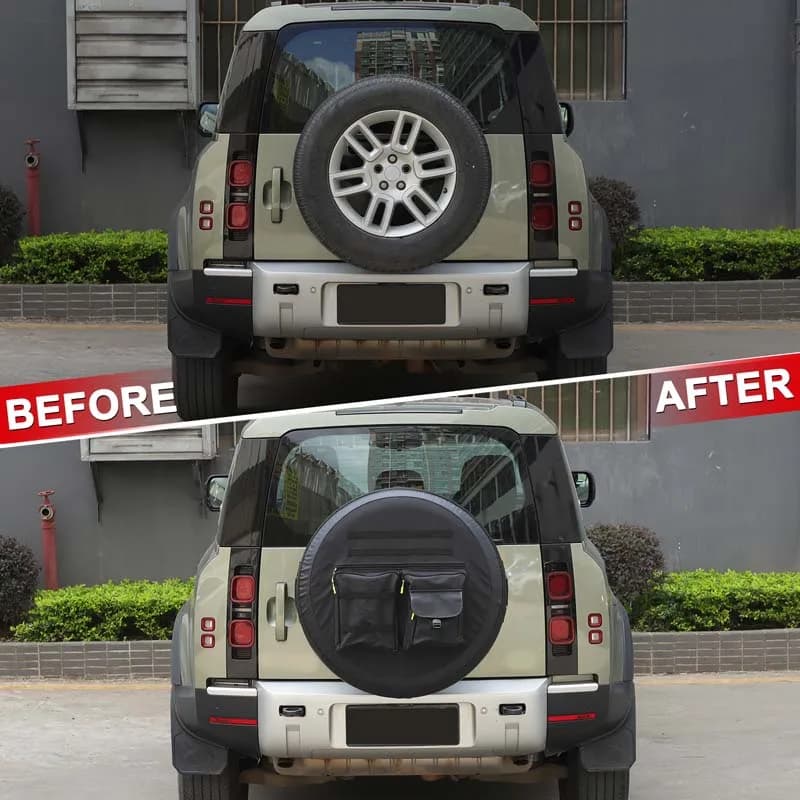 Copertura protettiva per ruota di scorta per porta posteriore auto con custodia per Land Rover Defender 2020-2025 Accessori per organizer per auto