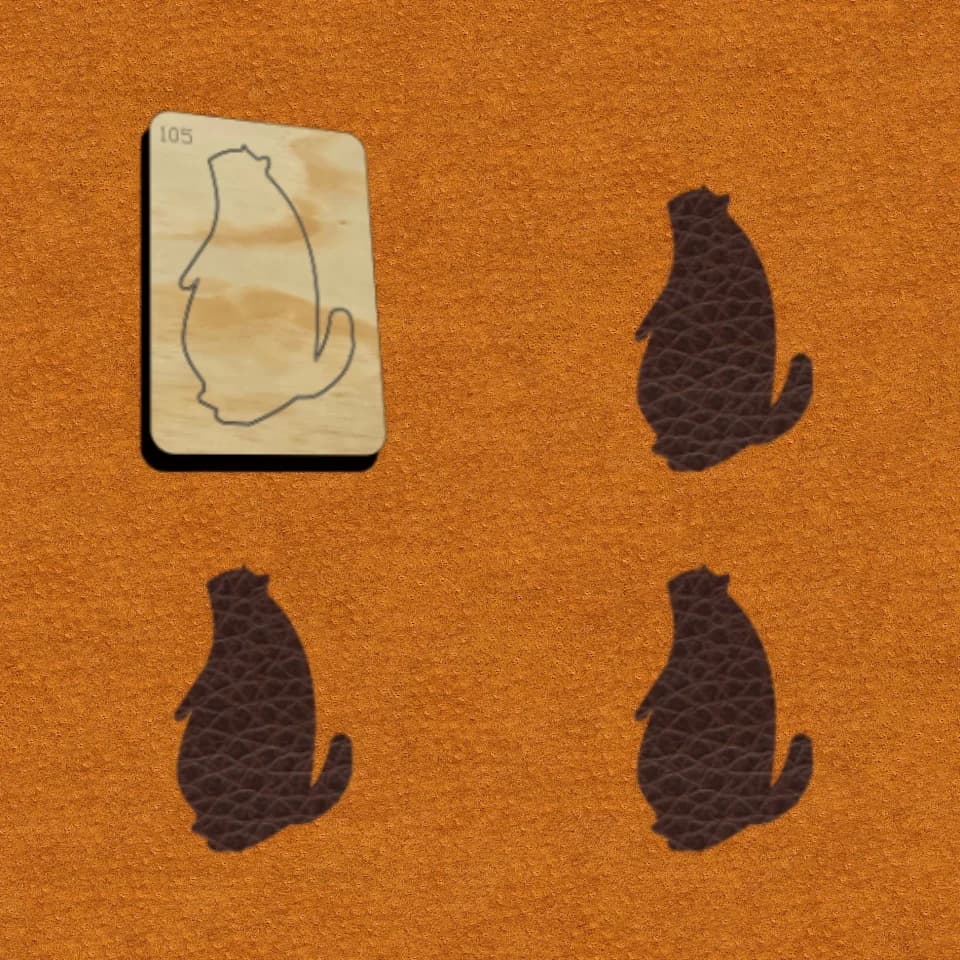 Rear Outline Plump Short Tail Cat Leather Die Cut Mold, Cute Pet Charm Punch Tool for Die-cutting Machine