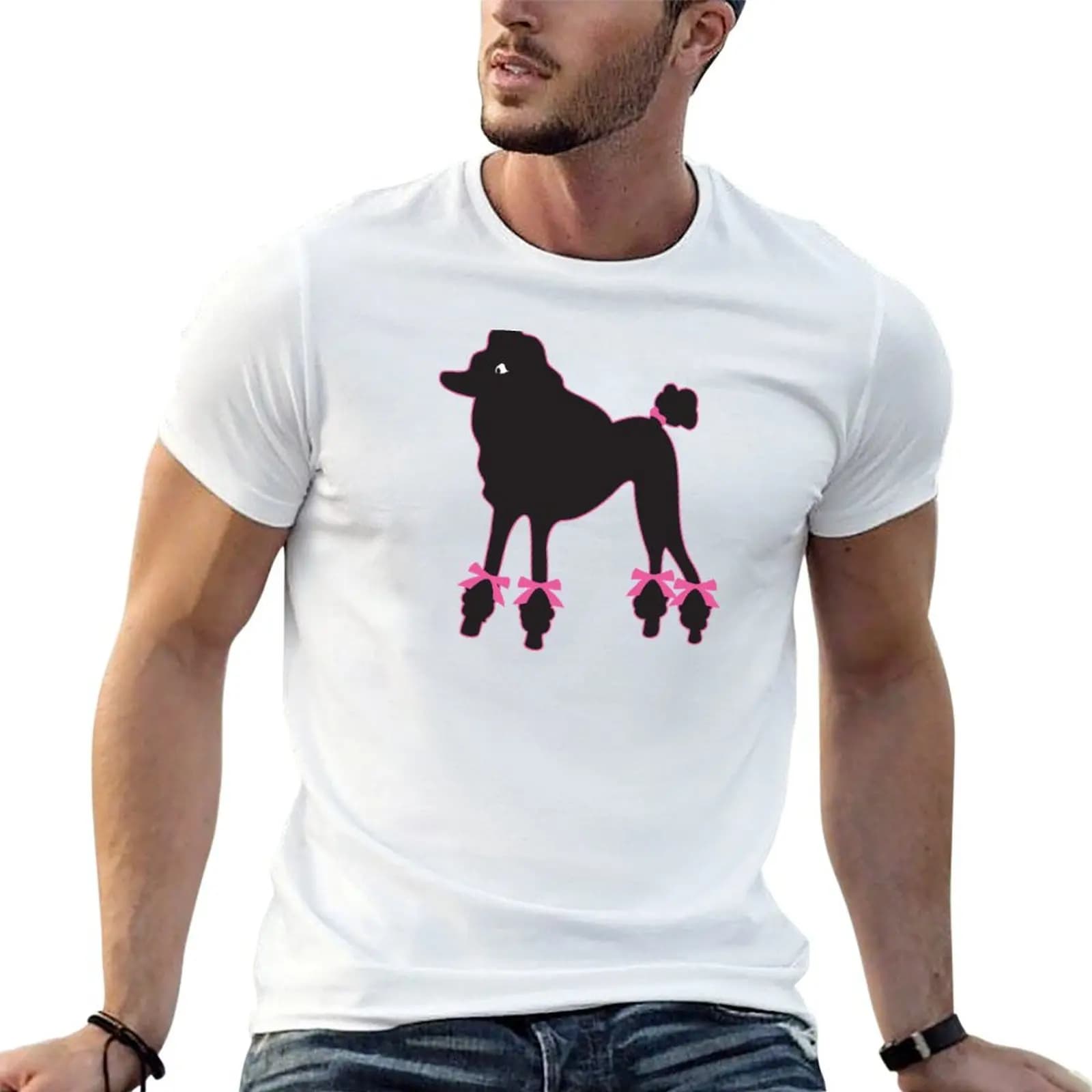 Poodle Skirt 1950s Sock Hop Costume Record Hop Dance T-Shirt t shirts for man cotton funny t shirts for man pack white T-Shirt