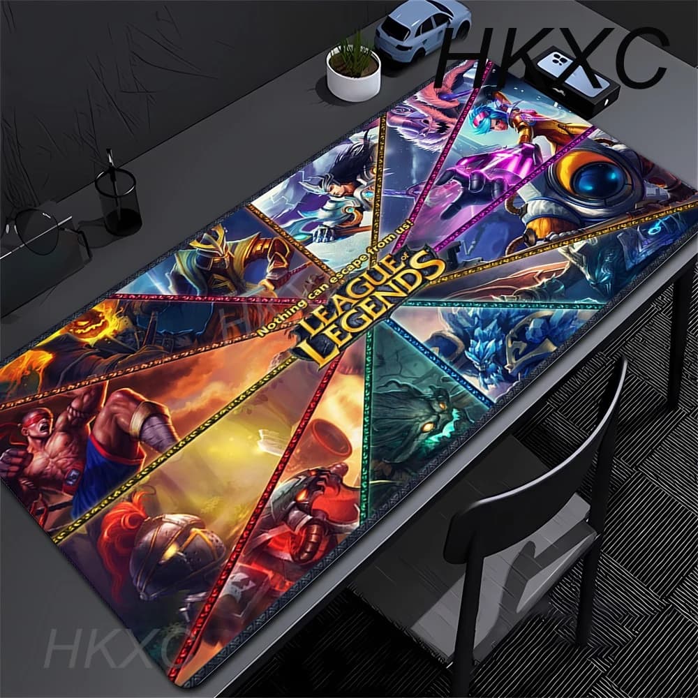 Tappetino per Mouse League of Legends LOL XXL Antiscivolo, Tappetino per Tastiera da Ufficio e Gaming, Mousepad Grande e Spesso per Computer