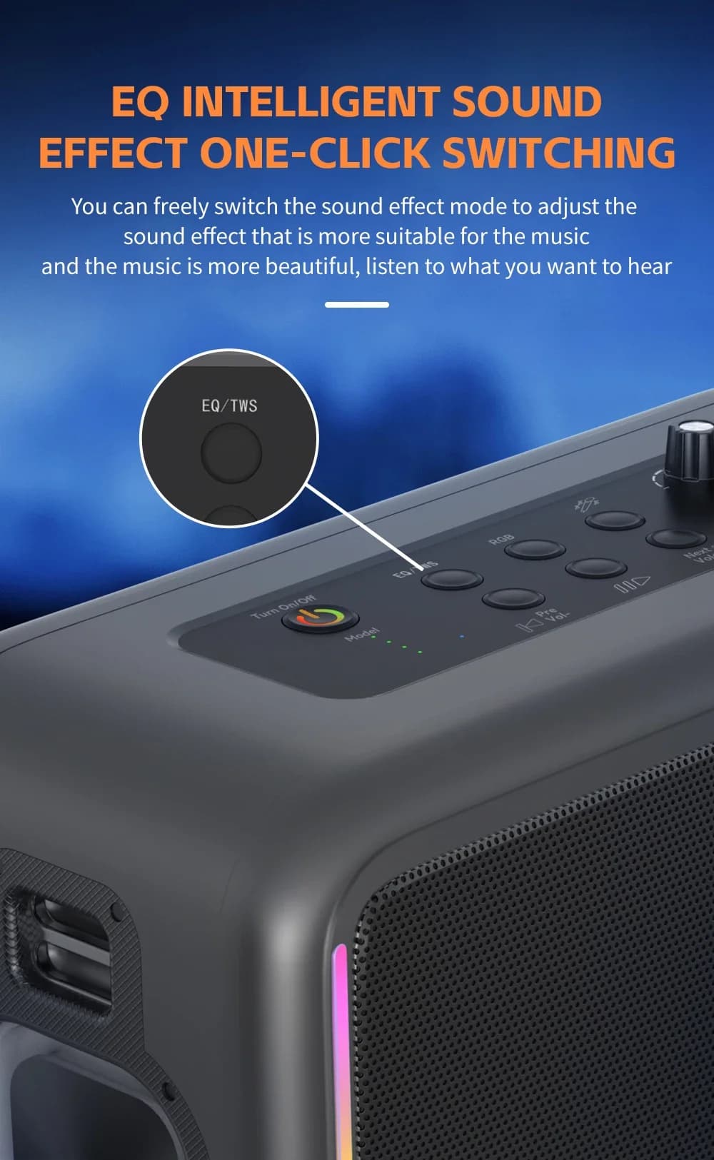Macchina per karaoke X14 200W a tripla frequenza con due microfoni wireless, boombox stereo con bassi potenti, altoparlante per karaoke per adulti e bambini