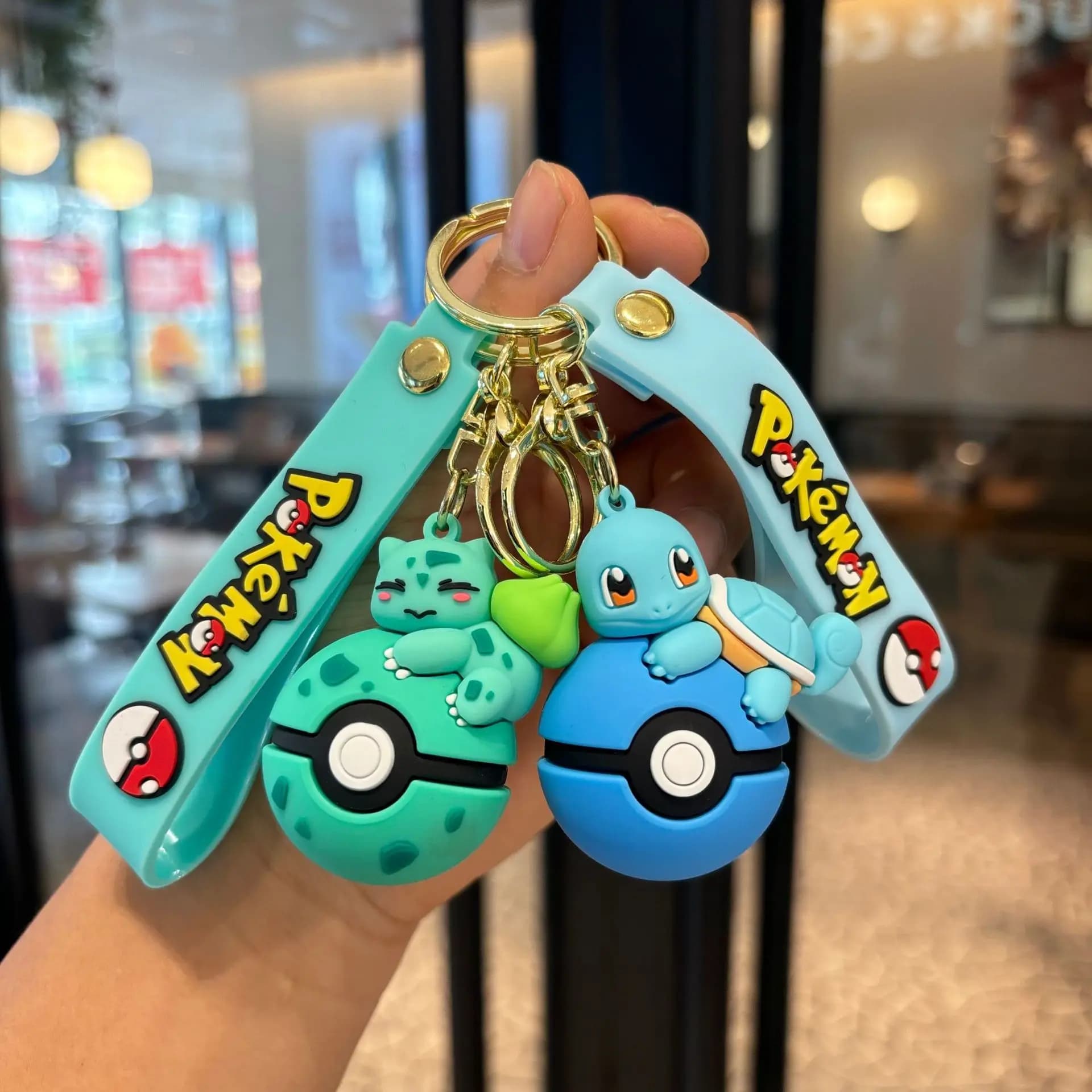 Pokémon Poké Ball Keychain Set, Keychain with Pikachu Eevee Charmander figure, Soul Collection Keychain for Bag Backpack Gift
