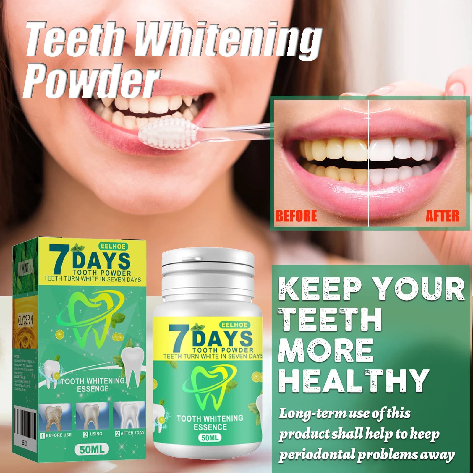 50ml Dental Tooth Whitening Dentifricio Remove Plaque Macchie Cleansing Oral Hygiene Fresh Food Whitening Dentale Tools Care