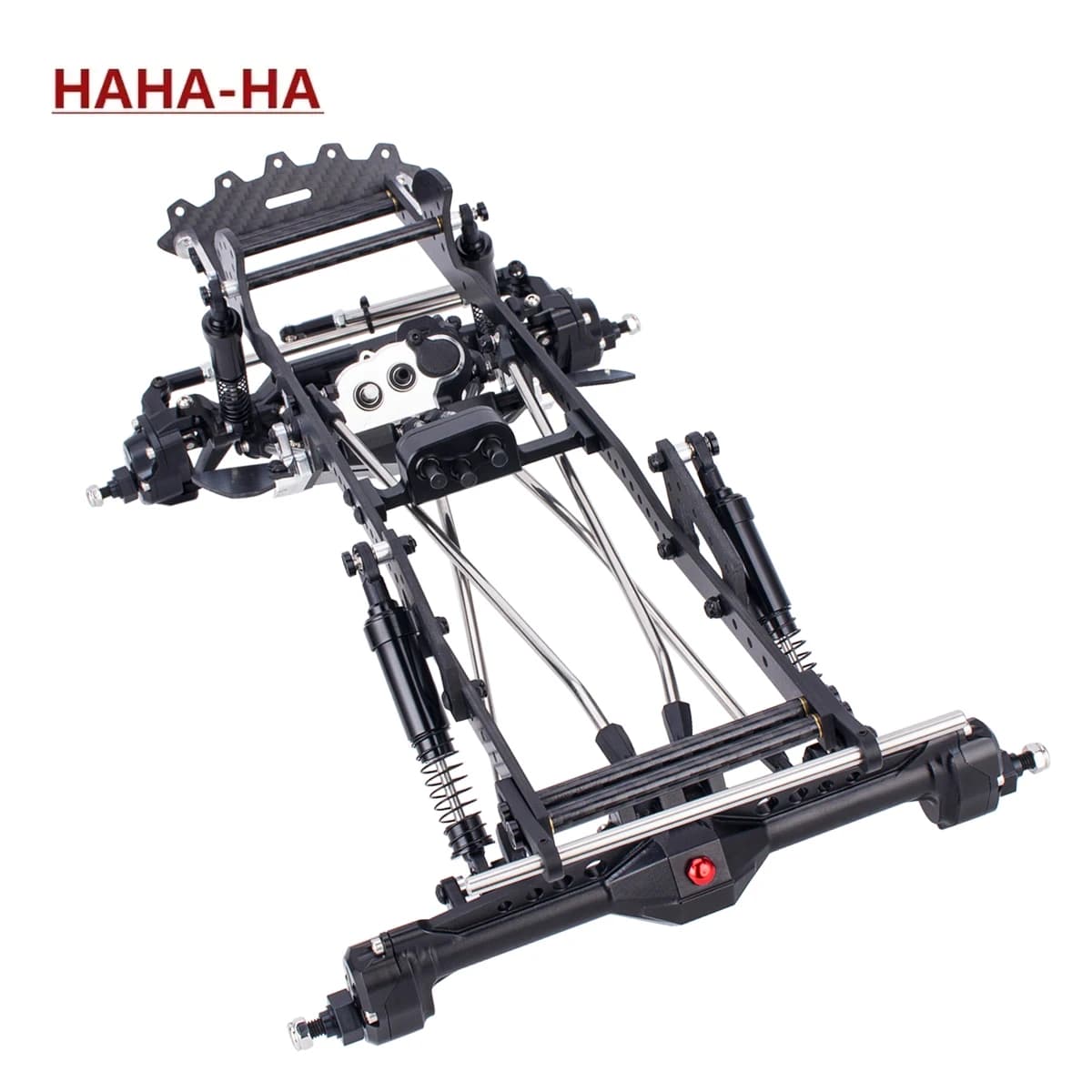 Kit Telaio in Fibra di Carbonio LCG con Protezioni Laterali in Delrin per Crawler RC 1/10, Parti di Aggiornamento per SCX10 Capra
