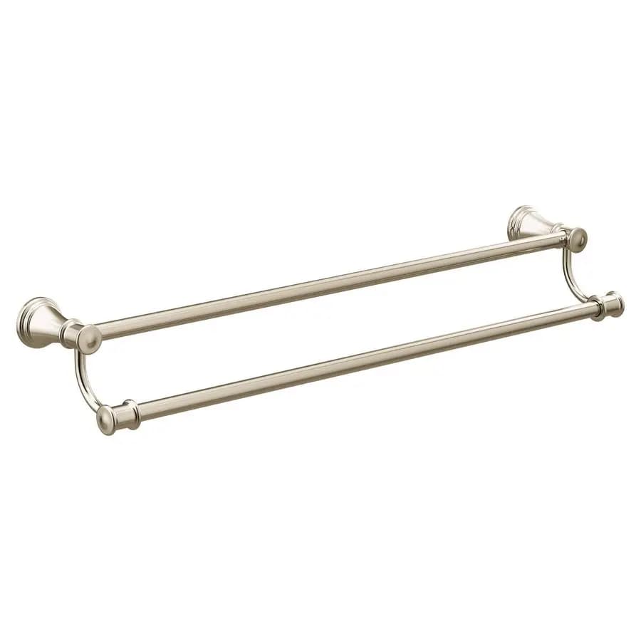 YB6418NL Portasciugamani doppio da bagno Belfield da 24 pollici, nichel lucido