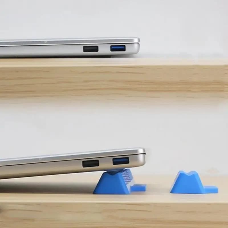 Ergonomic Laptop Cooling Stand Ventilation Holes For Enhances Airflows And Comfortable Viewing Height To Reduce Neck Strain H8WD