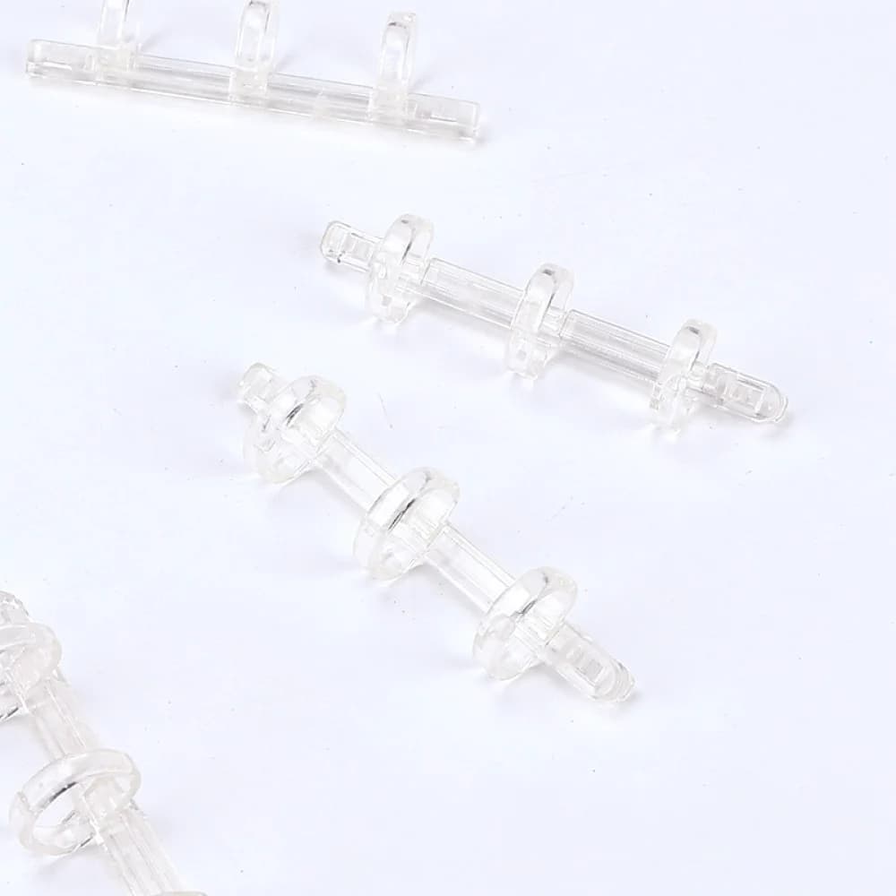 Binding Mechanism Three Hole Ring Clip For Loose Leaf Planner Notebook Calendar Clear Plastic Stationery Supplies