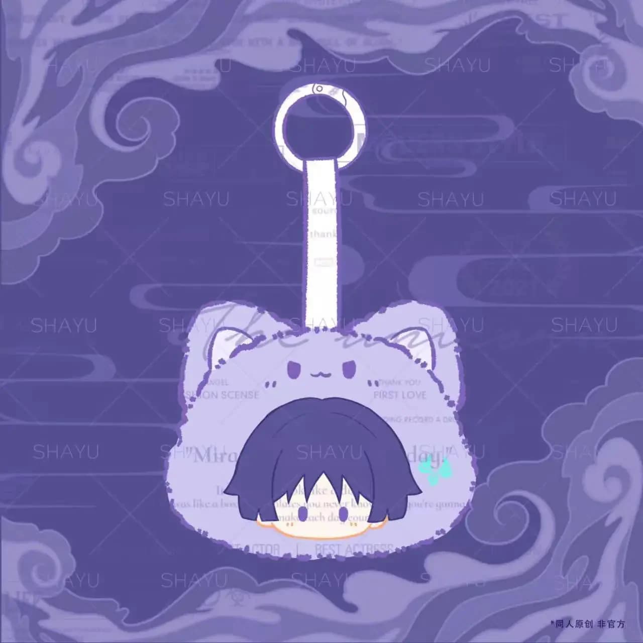 Game Genshin Impact Zhong Li wanderer Anime figure 10CM Key chain pendant Keyring Accessories ornament birthday gift