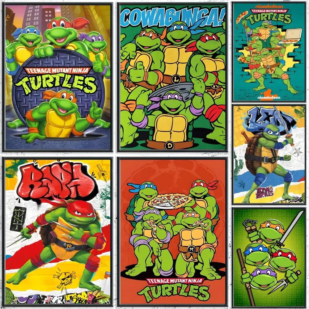 M-Mutant And Ninja T-Turtles Painting Calligraphy HD Canvas Poster Crease Free Waterproof All Space Wall Decor