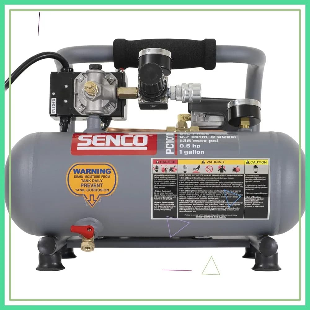 Compressore d'Aria Portatile da 1/2 HP e 1 Gallone per Gonfiaggio Pneumatici Auto