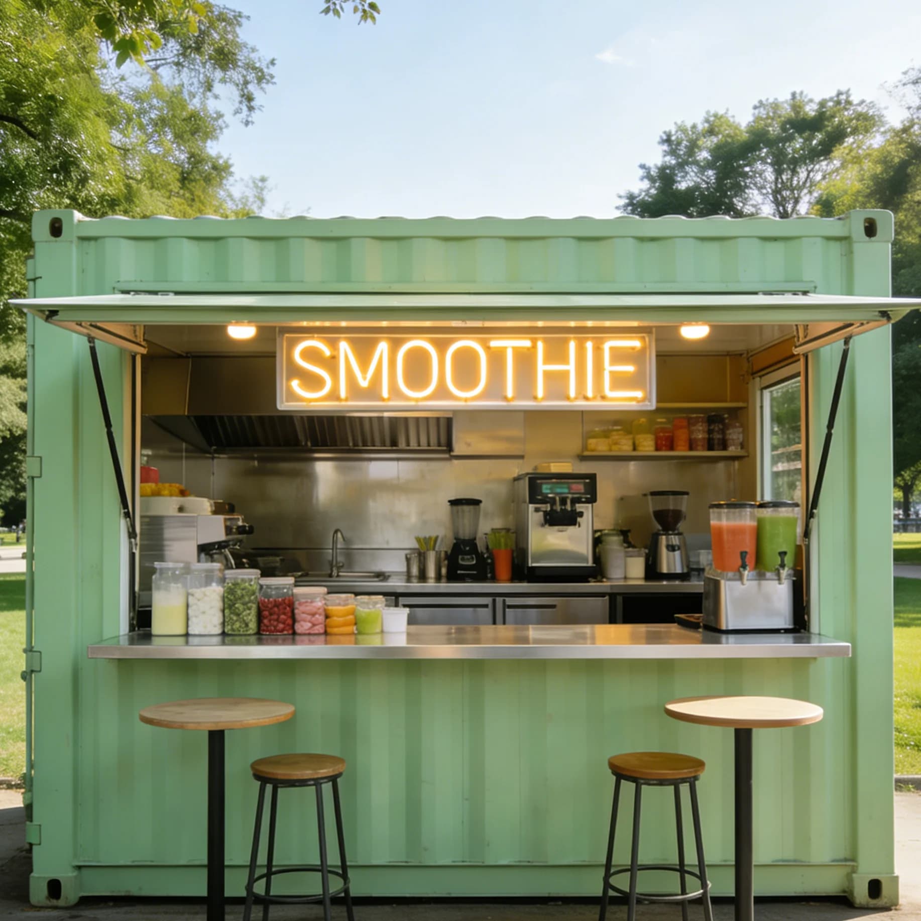 Chiosco Alimentare Prefabbricato Personalizzato per Ristoranti, Negozio Container per Catering all'Aperto, Bar Container Completamente Attrezzato