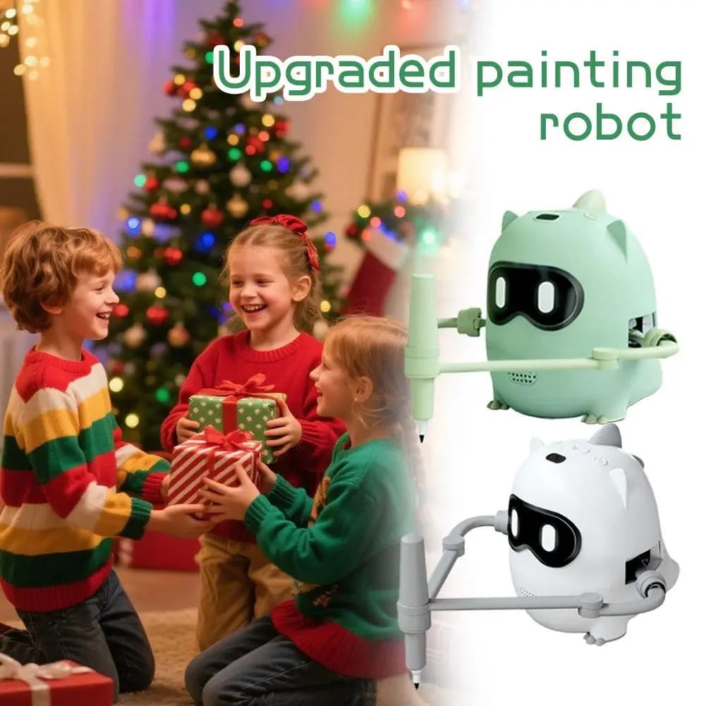 Robot da disegno aggiornato Robot da disegno educativo interattivo per bambini Puzzle Giocattolo per l'educazione precoce Robot per bambini Giocattoli intelligenti