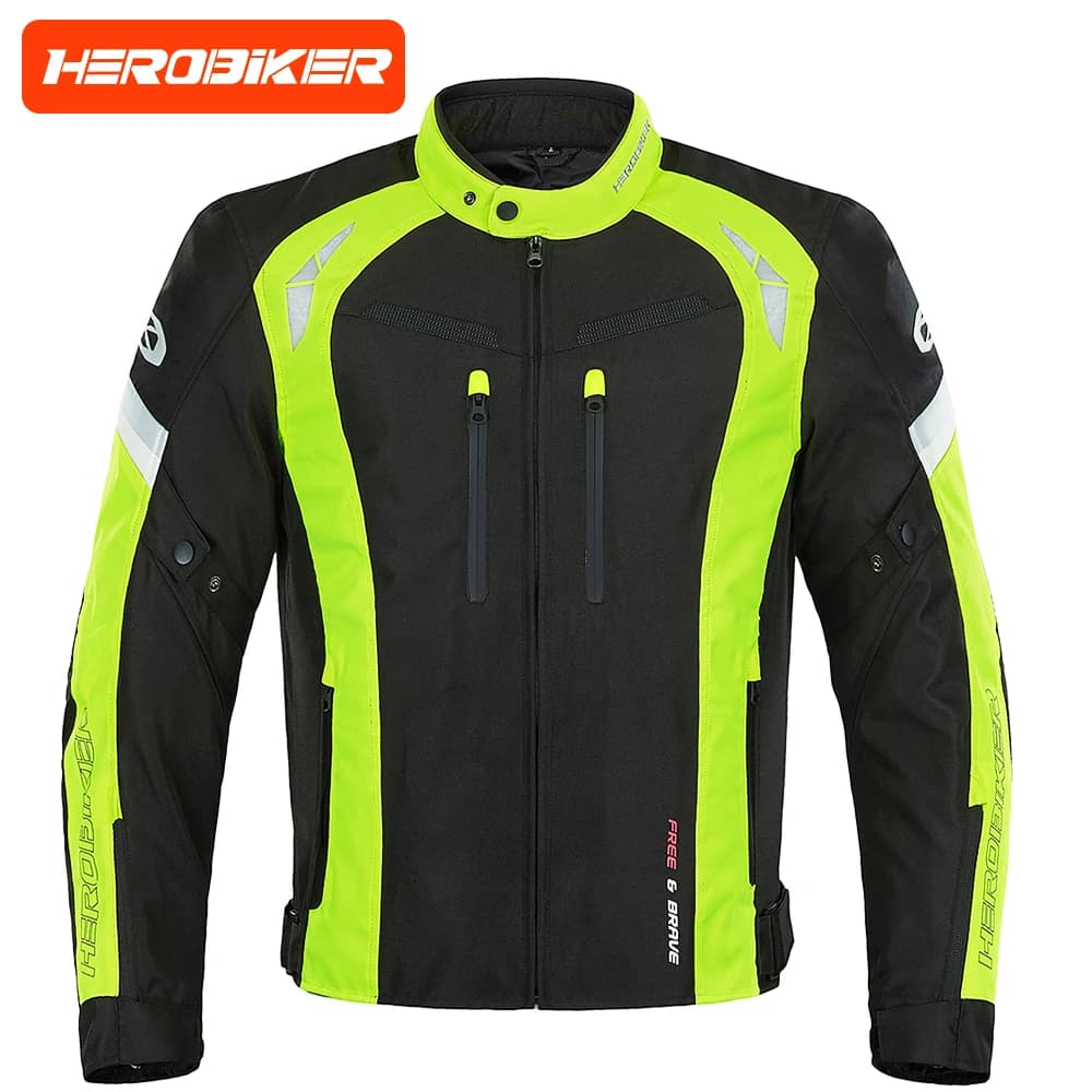 Abbigliamento da motocross impermeabile Giacca da moto resistente all'usura Attrezzatura da moto anticaduta Cappotto da motociclista riflettente da uomo