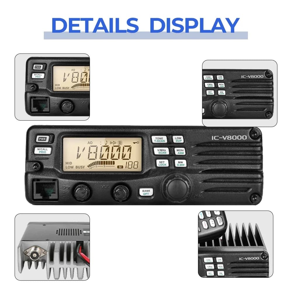 Walkie Talkie Long Range 5000km Pair Radio Call 10km 207 Channels Mobile Radio Marine Transmission For IC V8000