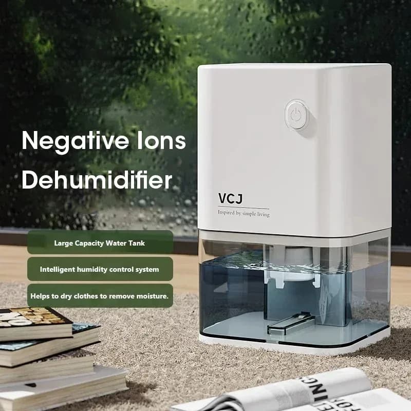 2025 New Silent Dehumidifier EU Plug Quiet Moisture Absorber Air Dryer Deodorizer for Bedroom Office Kitchen Home