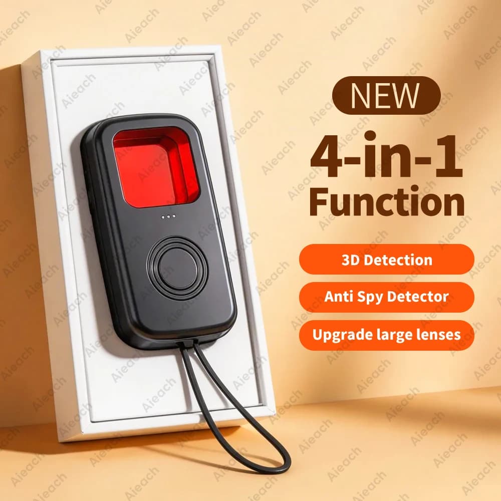 Vibe Rechargeable Camera Detector for Anti Candid Security Protection Mini Pinhole Hidden Camera Lens Detect Gadget BHL1748-FRO