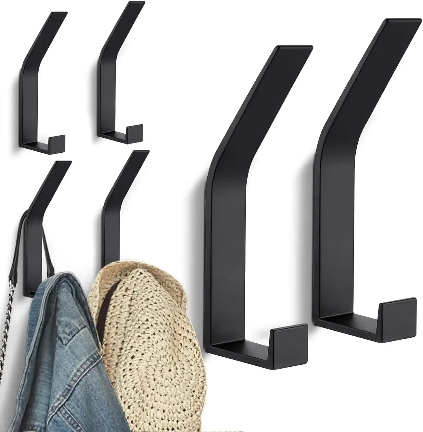 4/5/6pcs Gancio di Stoffa Viti di Perforazione Della Parete Invisibile Moderni Ganci di Stoffa Barra di Stoffa Da Parete Per Giubbotti Cappotto Cap Sciarpe Asciugamano borse