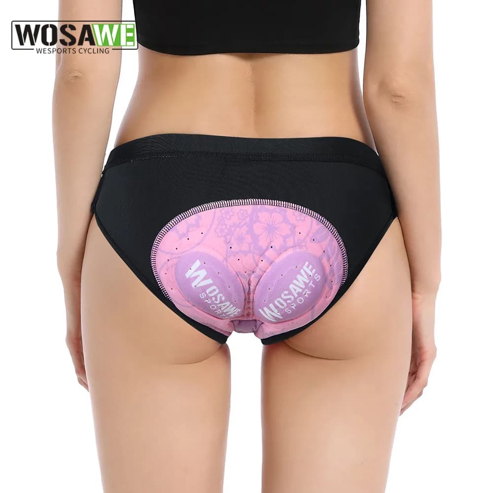 WOSAWE Women's Cycling Shorts 3D Foam Running Bike Shorts Padded with Shock Gel Breathable Bicycle Shorts