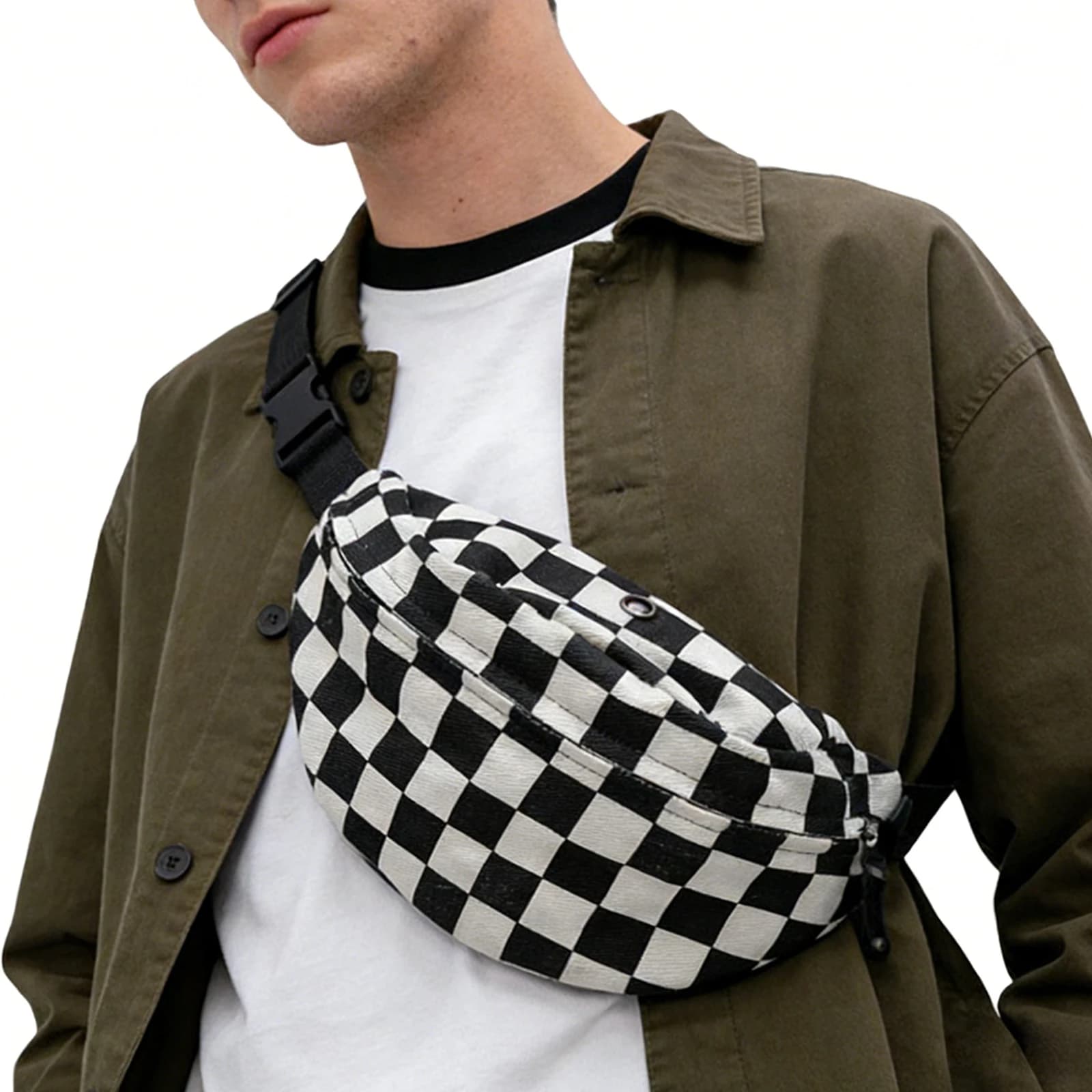 Large Crossbody Fanny Pack,Waterproof Waist Pack Hands-Free Belt Bag for Travel Running Hiking Phone Bag Carrying All Phones