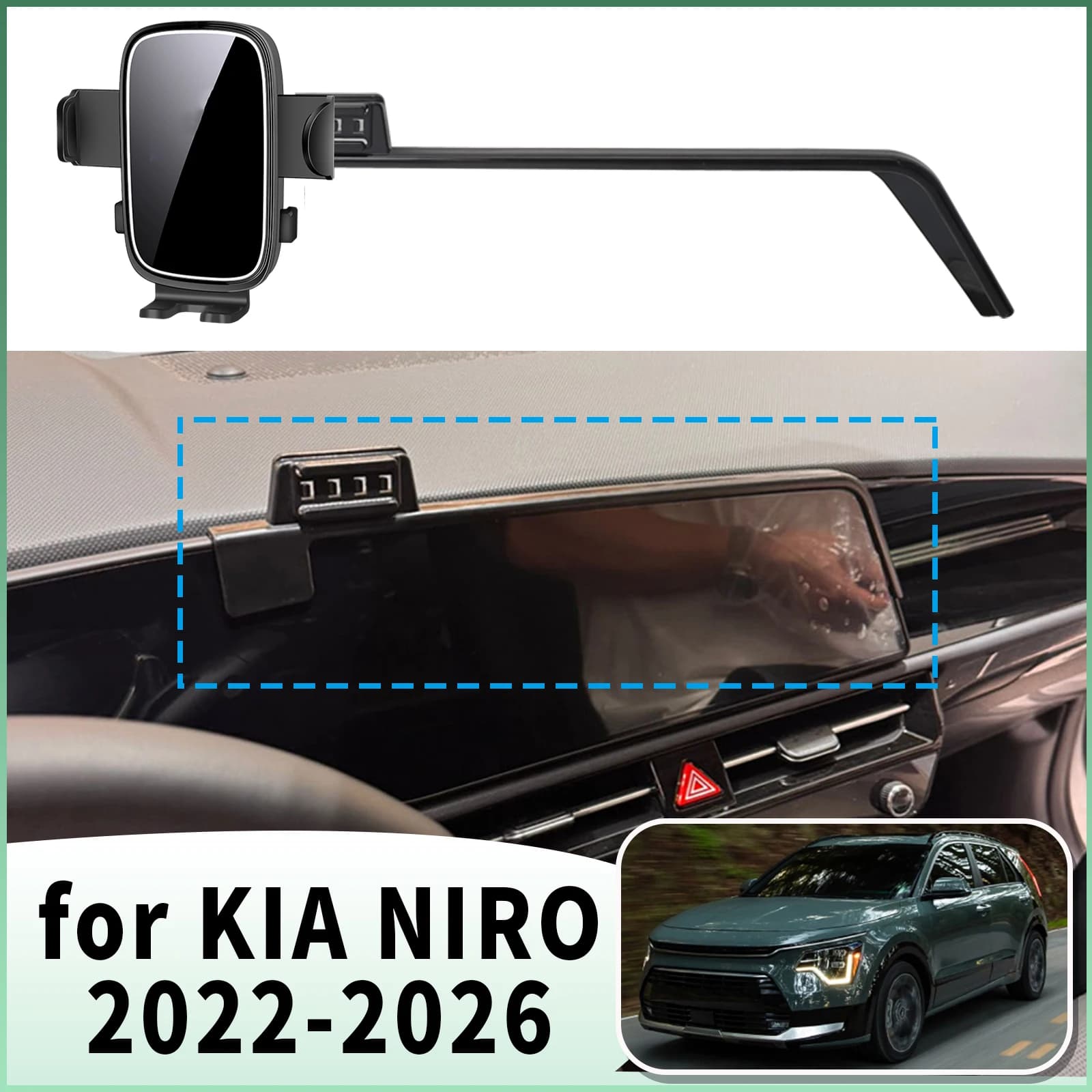 fit for KIA NIRO 2022-2024 2025 2026 Specific Dashboard Navigation Phone Holder Mount Design Car​​ accessoires