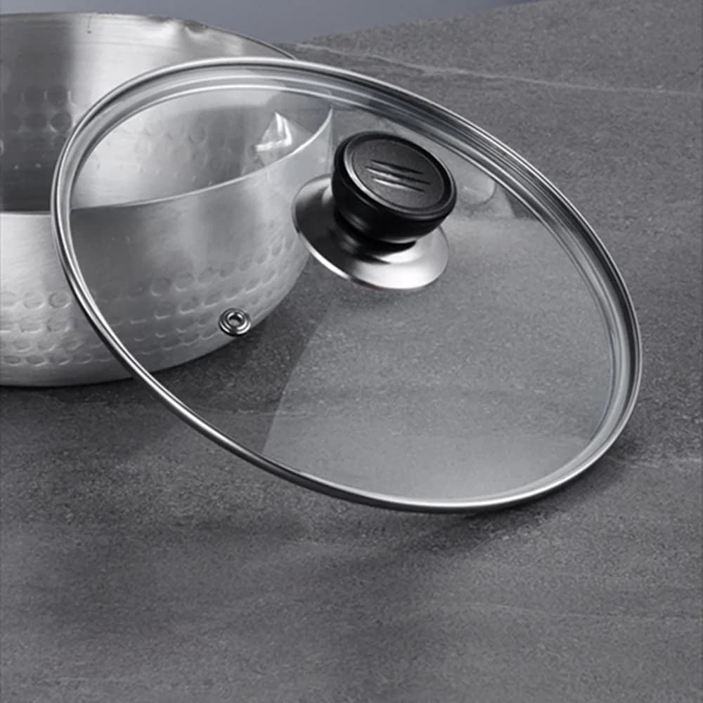Cover for pan Cover for round pan of tempered glass Visible vertical cover for pan parts Cooking accessories 20-30 cm