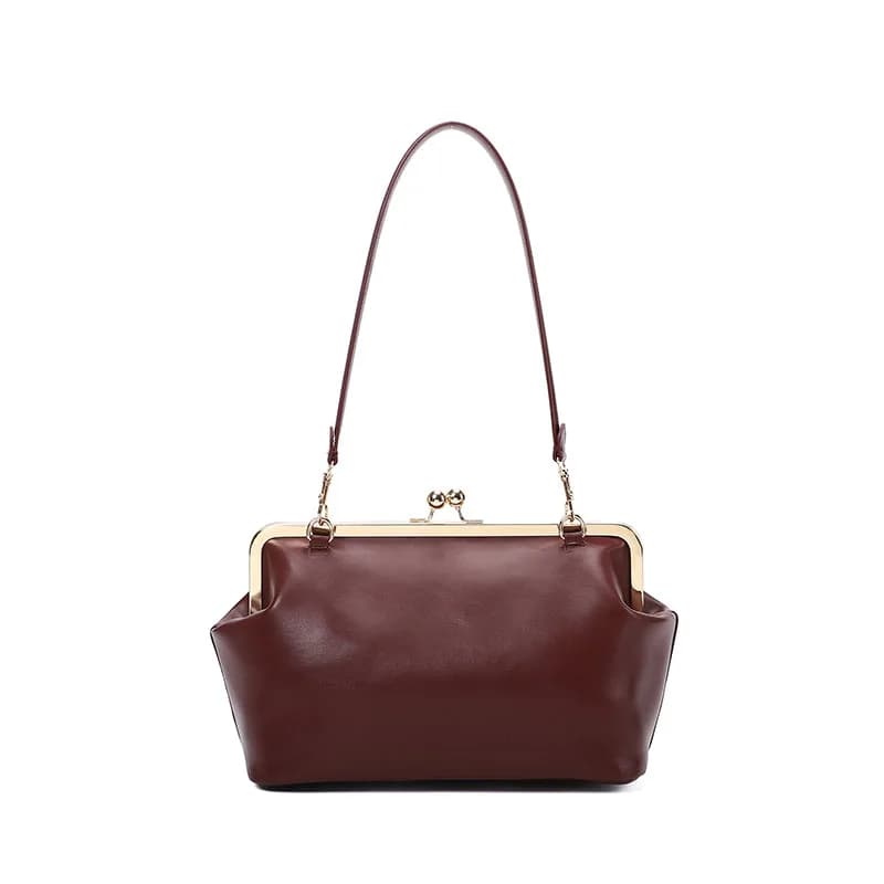 Luxury Designer Kiss Lock Women Shoulder Bags Elegant Party Purses Trend Underarm Bag Fashion Long Clutch Bag for Women