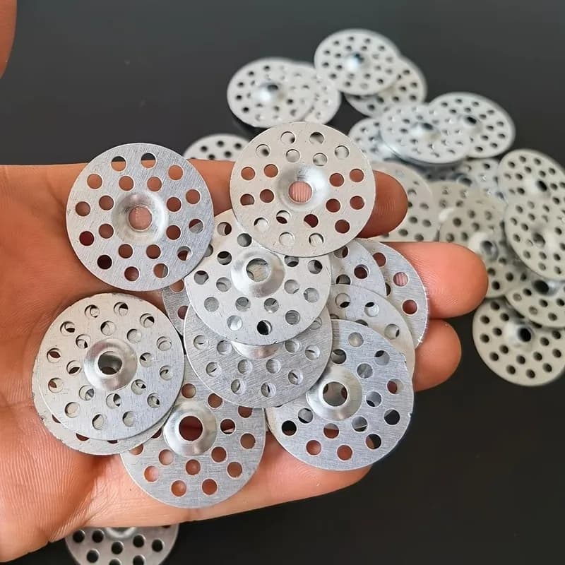 66 pcs Plasterboard Washers, Flat Wide Surface and Durable Iron Material, ideal for Gypsum Board Securing