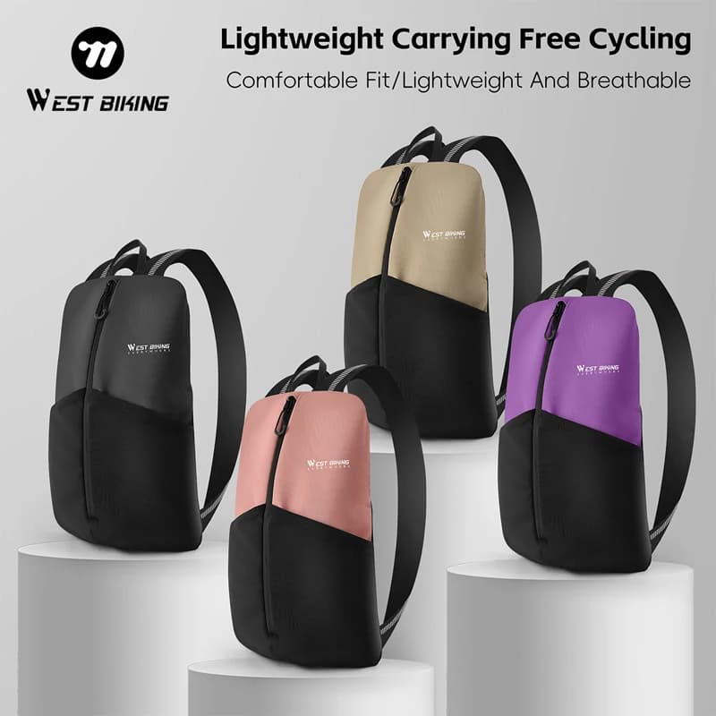 WEST BIKING Bicycle Backpack Waterproof 3L Lightweight with Reflective Shoulder Strap, Daily Running Sport Backpack, Hiking and Cycling