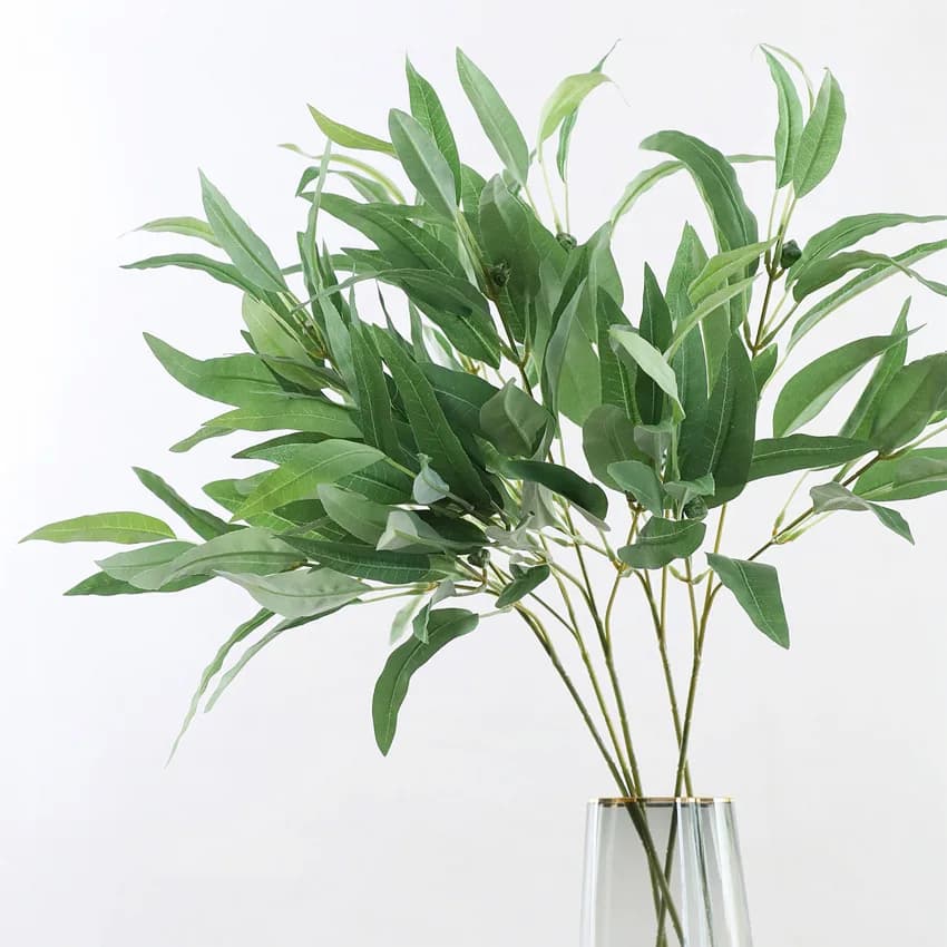 1 Pezzo Ramo di Eucalipto Artificiale in Plastica da 70cm, Pianta Verde per Decorazione Casa e Giardino, Regalo F1208