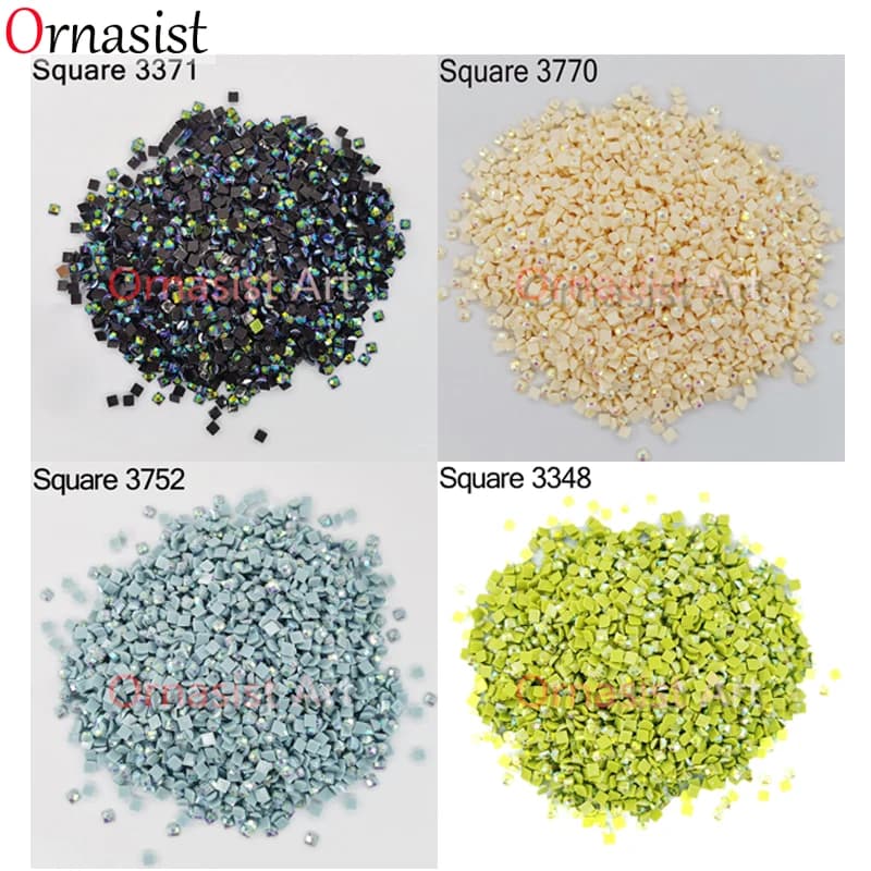 DMC3064-3799 Pietre AB Brillanti Aurora Borealis Punte quadrate per pittura diamante Ricamo Strass Pietre colorate a mosaico