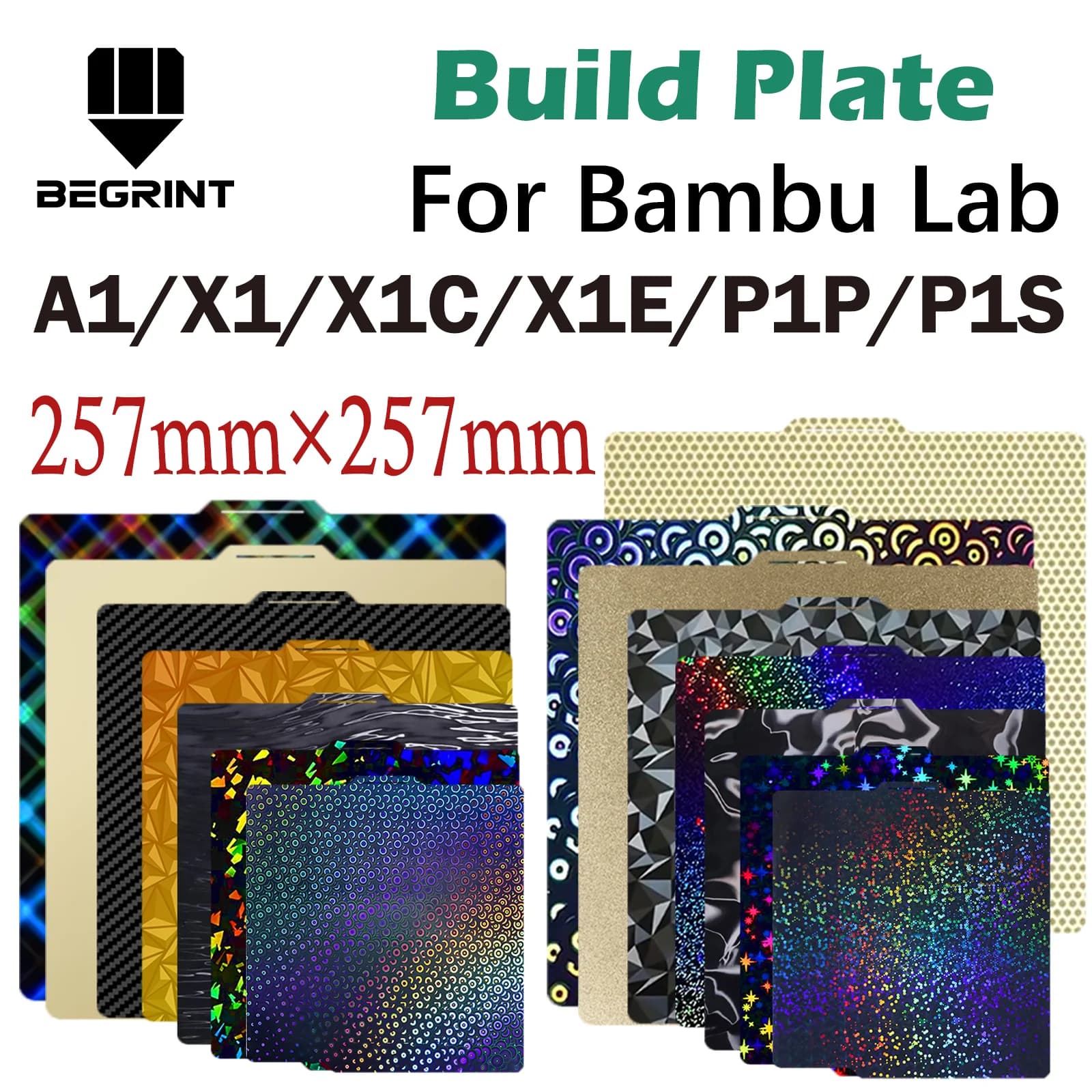 For Bambu Lab Building Plate P1P P1S A1 X1C X1E P2S Printing Steel Sheet for Baby Liscia Bambulab A1 P2S Bed Accessories