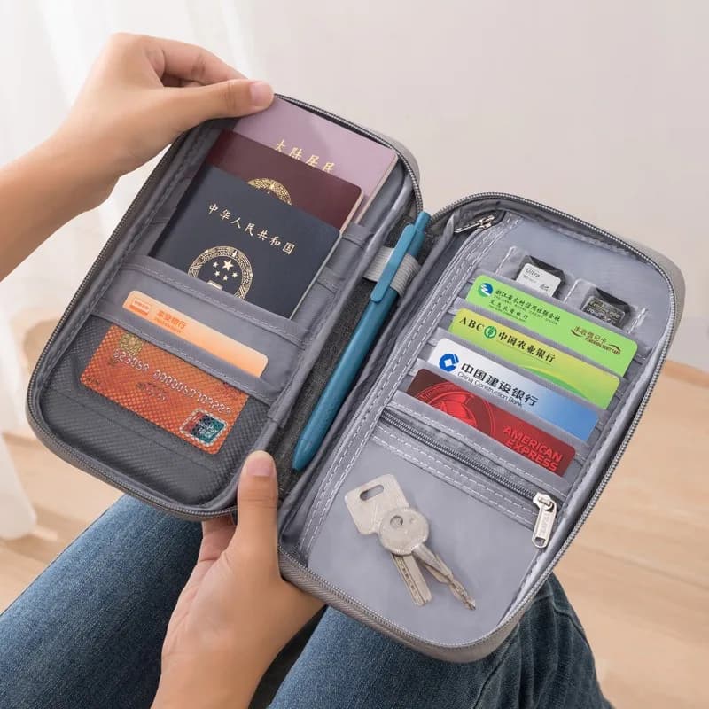 For Business Trips Document Passport Organizer Bag Portable Travel Passport Holder Wallet Multi-Functional ID Wallet Card Case