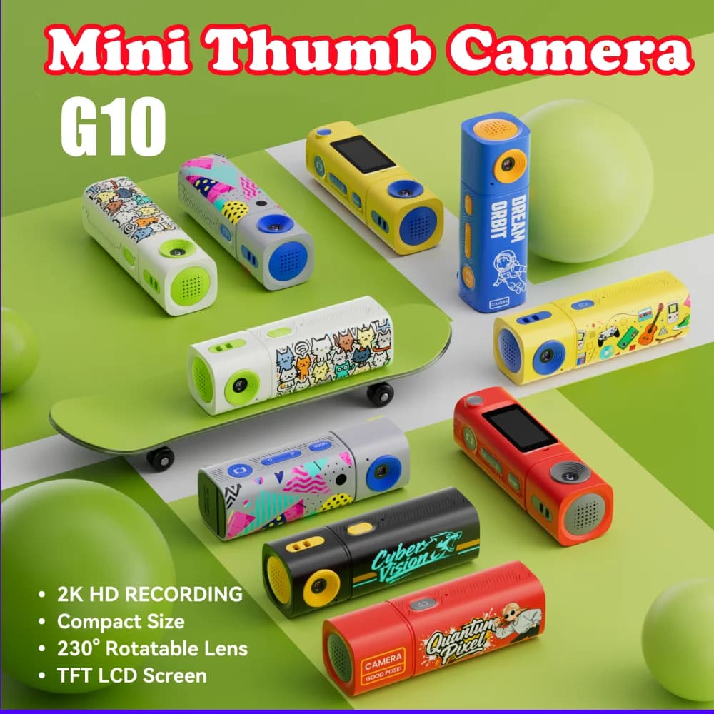 Tahlitech G10 Mini Lip Shape Camera, Video Camera Pocket for Students, Photo Recorder and Videos in Colours DOPAMINE, Idea Gift