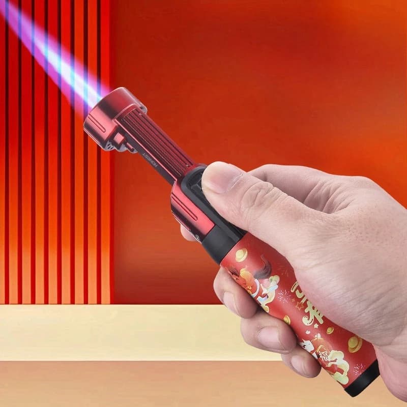 2026 Honest New Metal Windproof Spray Gun Inflatable Lighter Outdoor High Temperature Blue Flame Durable Igniter Smoking Set