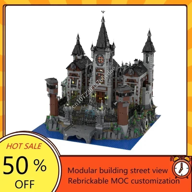 6726PCS MOC Modulare Arkham Asylum City Street View Modello Puzzle personalizzato Tecnologia FAI DA TE Assemblaggio creativo Giocattoli Regali per bambini