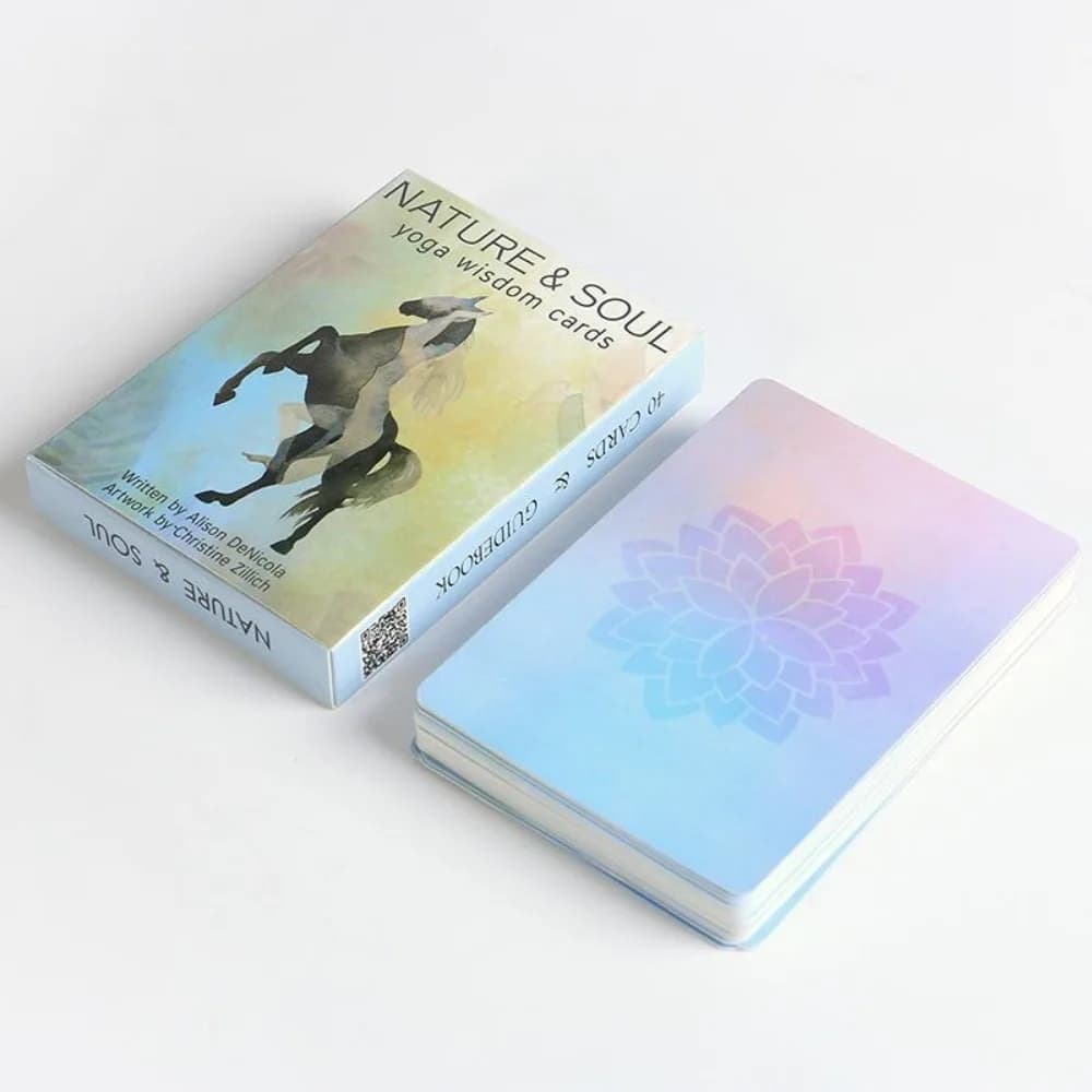 Oracle Deck Card Nature Soul Yoga Wisdom 40 carte Full English PDF Guide Book divinazione giochi da tavolo Home Playing Tarot Wayta