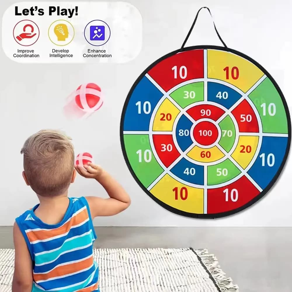 Gioco di Tiro a Segno con Palline Adesive per Famiglie – Bersaglio Gigante da 74 CM, Senza Punte Affilate, Regalo per l'Apprendimento della Matematica e il Gioco Attivo