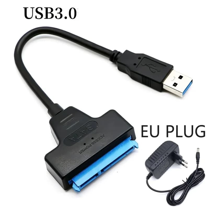 SATA USB 3.0 cable up to 6 Gbps for HDD and 2.5 and 3.5 inch SSD, SATA adapter, SATA USB C cable, connector.