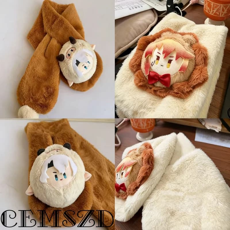 Mydei Phainon Sciarpa Edizione Limitata 100 PZ Honkai Star Rail Khaslana 95 CM Fuzzy Pelliccia di Coniglio Caldo Sciarpa Cosplay Anime Cartoon Prop