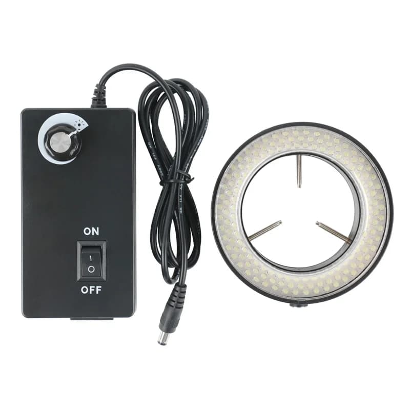 Lampada ad anello regolabile 144 56 LED 6500K 90V-240V per microscopio stereo industriale microscopio trinoculare videocamera digitale