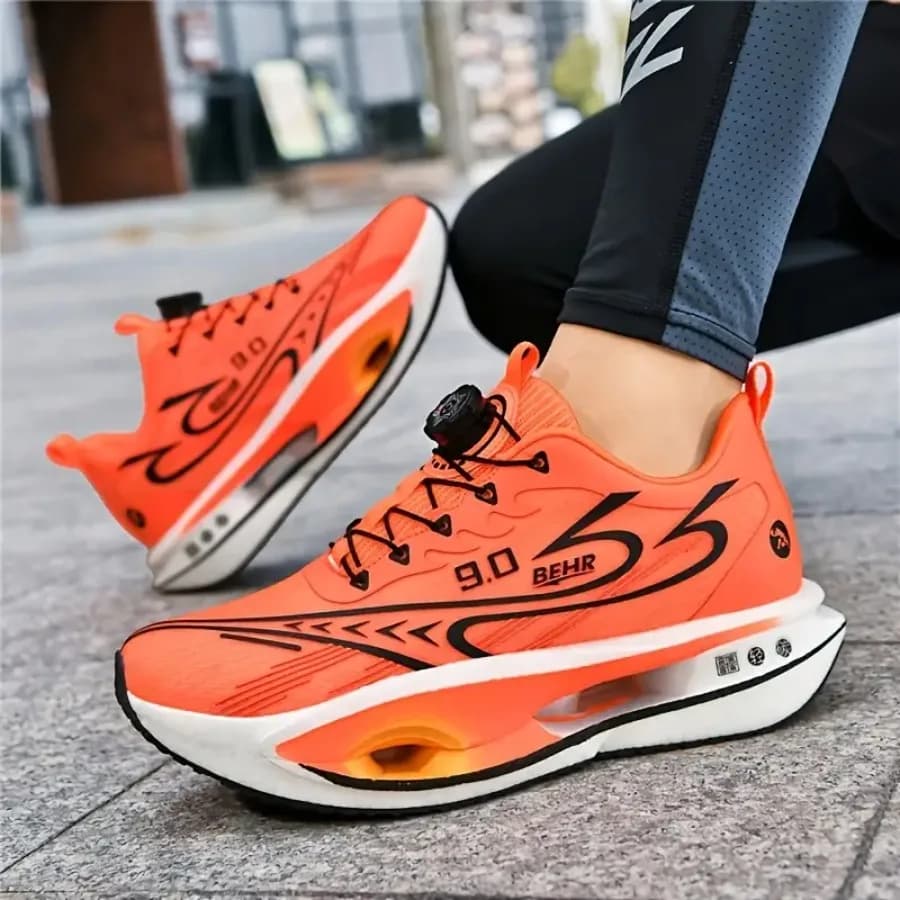 Scarpe Sportive da Competizione e Allenamento Feiran 9.0 con Piastra in Carbonio, Leggere e Ammortizzanti, con Chiusura a Manopola Pratica