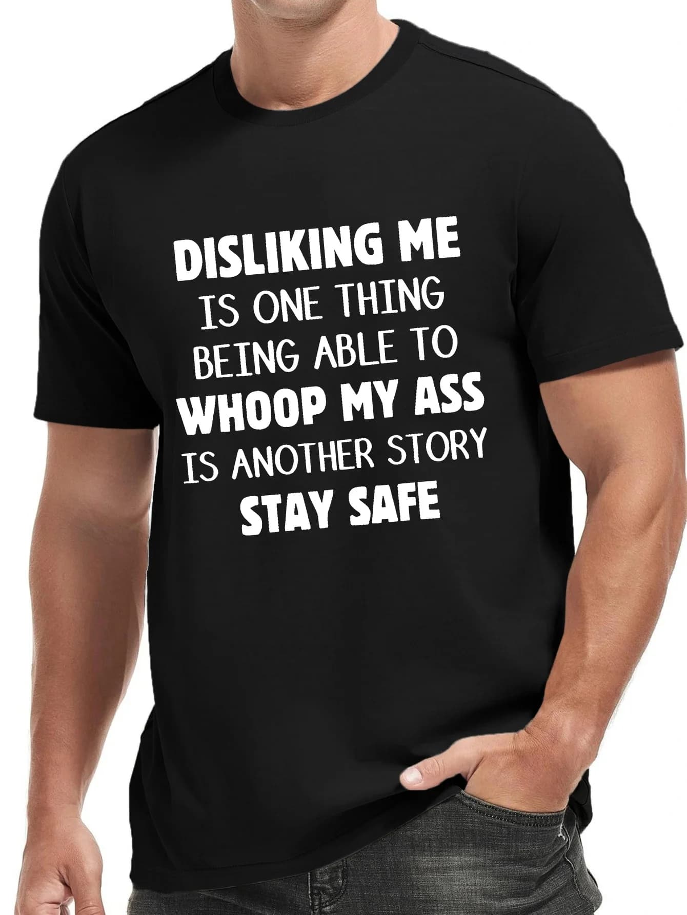 T-shirt da uomo grafica divertente "Disliking Me" girocollo traspirante T-shirt casual per uomo unisex streetwear top 2026 pullover grafici