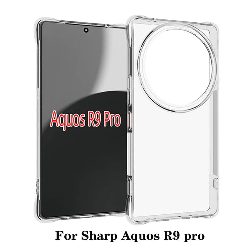Per Sharp Aquos R9 Pro SH-54E Custodia Cuscino d'aria Antiurto Airbag Trasparente Silicone TPU Cover posteriore Custodia per telefono opaca per Sharp R9 Pro