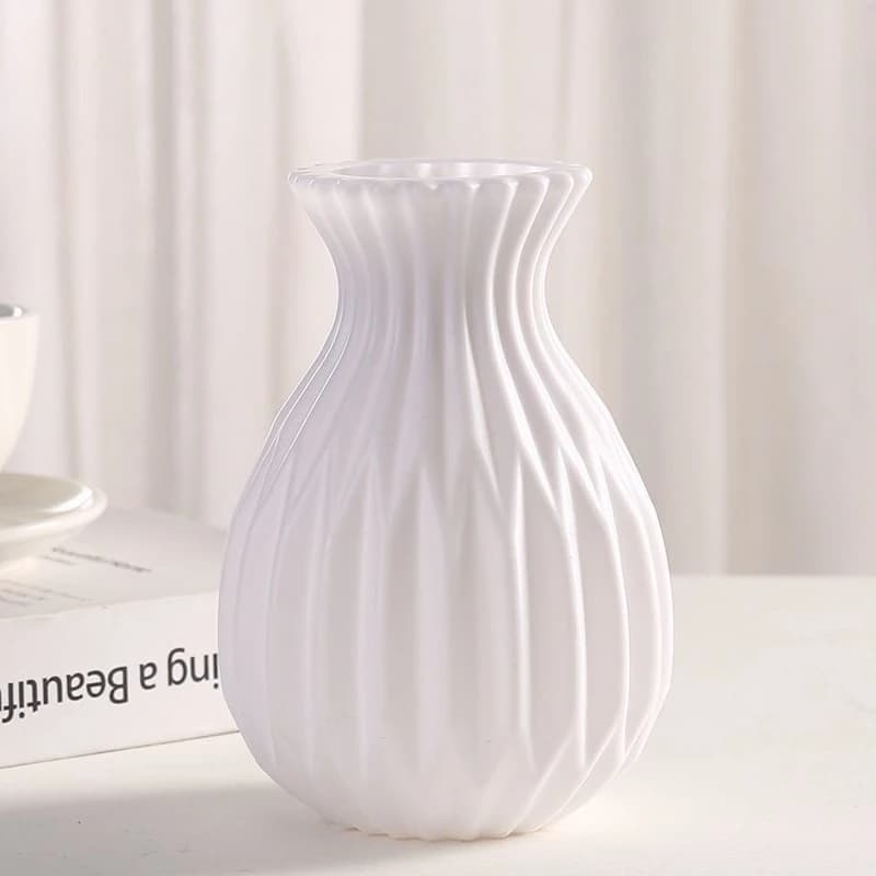 1 pz vaso di plastica casa per la decorazione bianco imitazione vaso di fiori in ceramica piante cesto matrimonio nordico decorativo sala da pranzo camera da letto