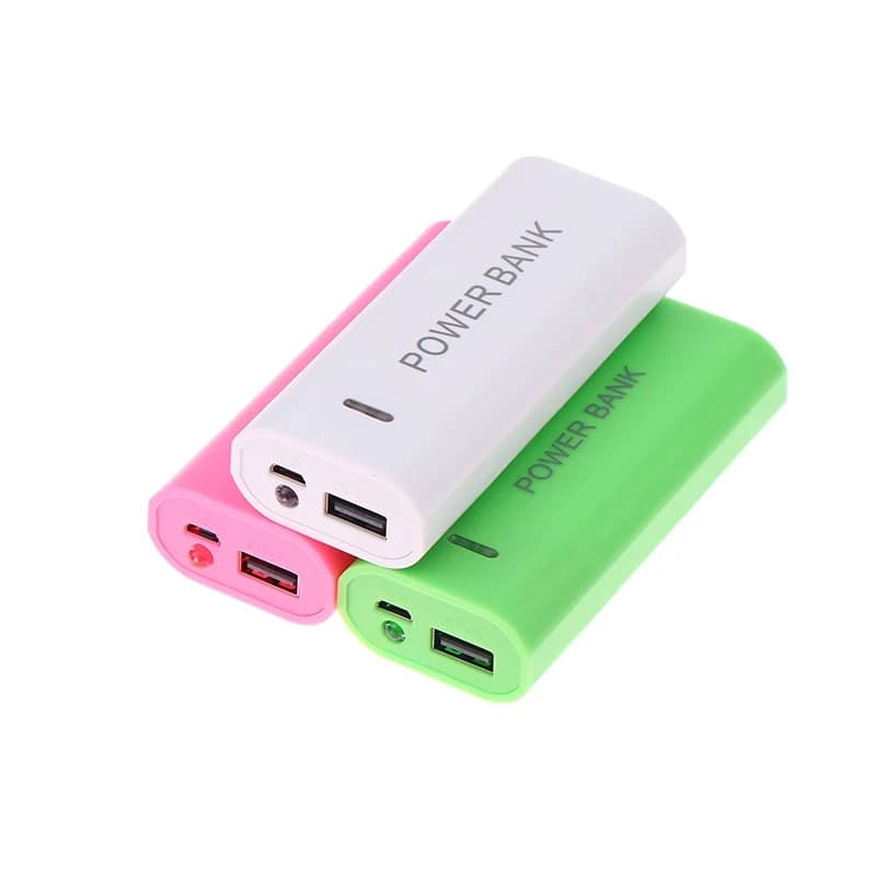 1/2/3/4 Pezzi Custodia Power Bank Sostituibile Fai-da-te, Scatola Batteria 2 Celle 18650 per Ricarica Smartphone 5V 1A per Batteria 18650