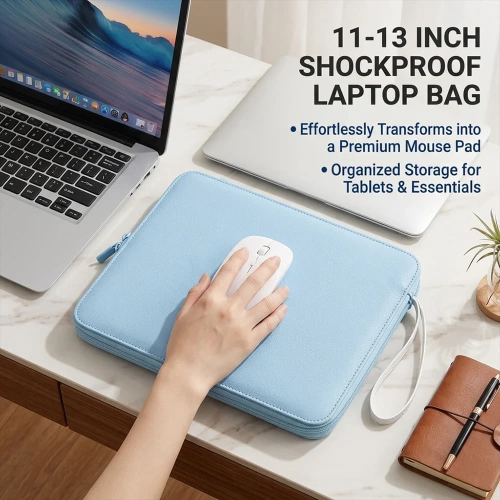 Borsa per Laptop Antiurto da 11-13 Pollici per iPad Pro Air Macbook, Custodia Multitasca, Borsa da Viaggio e Ufficio, Cover per Notebook