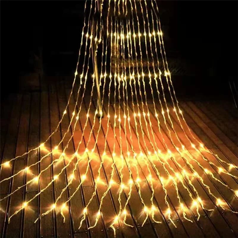 New LED Waterfall Curtain Meteor Shower String Light 3X3/3X2M Christmas Garland Fairy Lights Wedding Party Background Lamp Decor