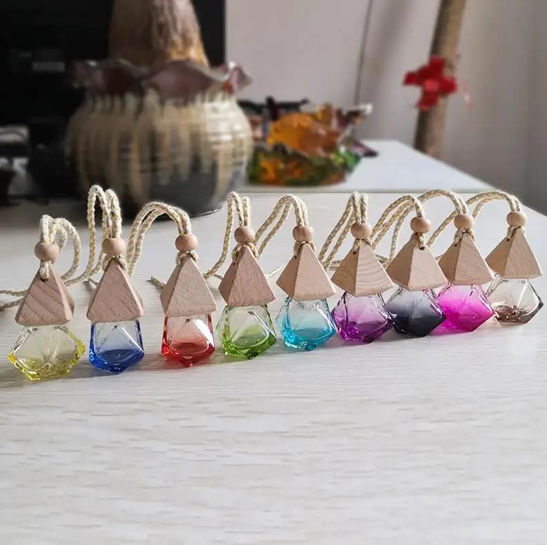 8 ml reusable auto perfume bottle diffuser hanging empty deodorant glass bottles for transparent environments essential oil jar ni571