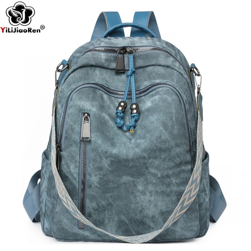 Zaino alla moda da donna Zaino in pelle PU di alta qualità Borsa a tracolla da donna Designer Bagpack di grande capacità per borsa da scuola per ragazze